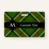 Groen, zwart, rood en wit Tartan Badge (Voorkant)