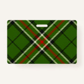 Groen, zwart, rood en wit Tartan Badge (Achterkant)