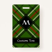 Groen, zwart, rood en wit Tartan Badge (Voorkant)