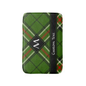 Groen, zwart, rood en wit Tartan Badmat (Voorkant Verticaal)