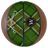 Groen, zwart, rood en wit Tartan Basketbal (Verticaal)