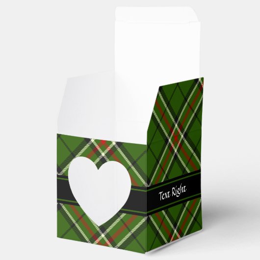 Groen, zwart, rood en wit Tartan Bedankdoosjes (Geopend)