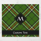 Groen, zwart, rood en wit Tartan Bier Etiket (Enkel label)