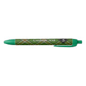 Groen, zwart, rood en wit Tartan Blauwe Inkt Pen (Bodem)