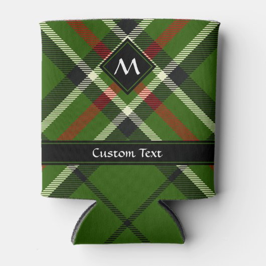 Groen, zwart, rood en wit Tartan Blikjeskoeler (Voorkant)