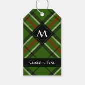 Groen, zwart, rood en wit Tartan Cadeaulabel (Voorkant)