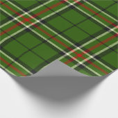 Groen, zwart, rood en wit Tartan Cadeaupapier (Hoek)