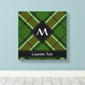 Groen, zwart, rood en wit Tartan Canvas Afdruk (Insitu (Houten vloer))