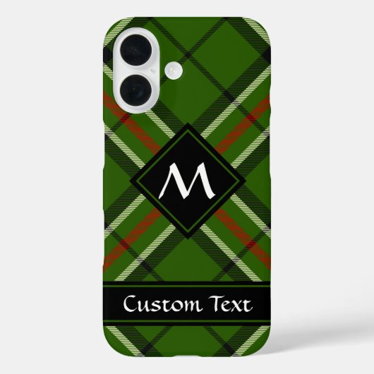 Groen, zwart, rood en wit Tartan Case-Mate iPhone Case (Achterkant)