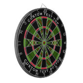 Groen, zwart, rood en wit Tartan Dartbord (Voorkant Links)
