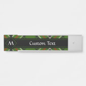Groen, zwart, rood en wit Tartan Deurbordje (Voorkant)