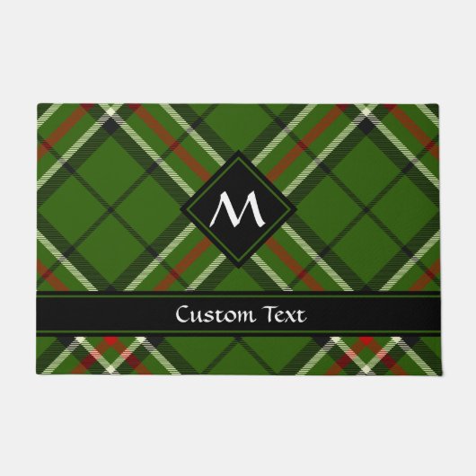 Groen, zwart, rood en wit Tartan Deurmat (Voorkant)