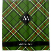 Groen, zwart, rood en wit Tartan Douchegordijn (Voorkant)