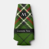 Groen, zwart, rood en wit Tartan Flesjeskoeler (Voorkant)