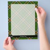 Groen, zwart, rood en wit Tartan Flyer (Hand)