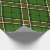 Groen, zwart, rood en wit Tartan geroteerd Cadeaupapier (Hoek)