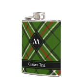 Groen, zwart, rood en wit Tartan Heupfles (Links)