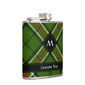 Groen, zwart, rood en wit Tartan Heupfles (Rechts)