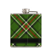 Groen, zwart, rood en wit Tartan Heupfles (Achterkant)