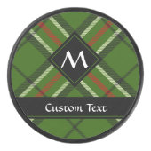 Groen, zwart, rood en wit Tartan Hockey Puck (Voorkant)