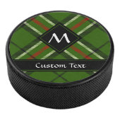 Groen, zwart, rood en wit Tartan Hockey Puck (3/4)