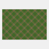 Groen, zwart, rood en wit Tartan Inpakpapier Vel (Voorkant 3)