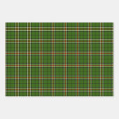 Groen, zwart, rood en wit Tartan Inpakpapier Vel (Voorkant)