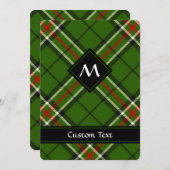 Groen, zwart, rood en wit Tartan Kaart (Voorkant / Achterkant)