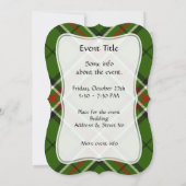 Groen, zwart, rood en wit Tartan Kaart (Achterkant)