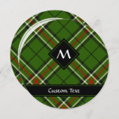 Groen, zwart, rood en wit Tartan Kaart (Voorkant / Achterkant)