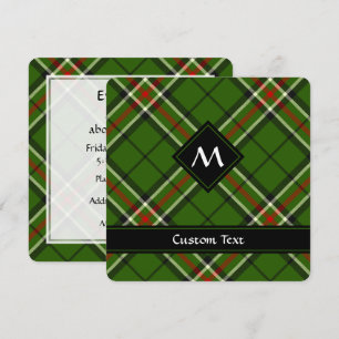 Groen, zwart, rood en wit tartan kaart