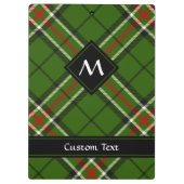 Groen, zwart, rood en wit Tartan Klembord (Achterkant)