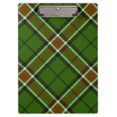 Groen, zwart, rood en wit Tartan Klembord (Voorkant)
