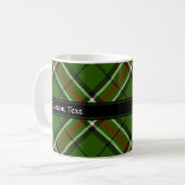 Groen, zwart, rood en wit Tartan Koffiemok (Voorkant links)