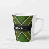 Groen, zwart, rood en wit Tartan Latte Mok (Rechts)
