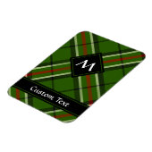 Groen, zwart, rood en wit Tartan Magneet (Linkerzijde)