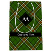 Groen, zwart, rood en wit Tartan Medium Cadeauzakje (Voorkant)