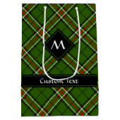 Groen, zwart, rood en wit Tartan Medium Cadeauzakje (Achterkant)