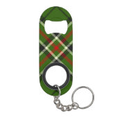 Groen, zwart, rood en wit Tartan Mini Flessenopener (Achterkant)