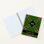Groen, zwart, rood en wit Tartan Notitieboek (Binnen)