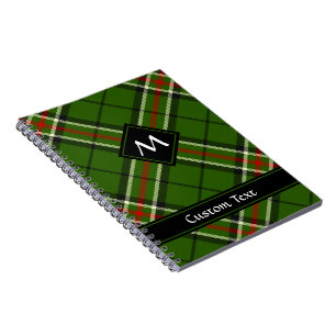 Groen, zwart, rood en wit Tartan Notitieboek
