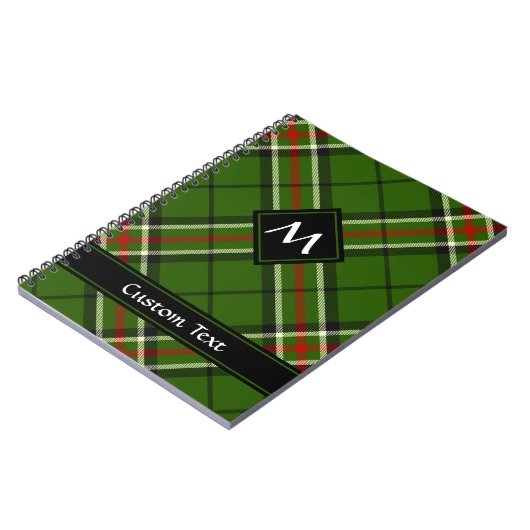 Groen, zwart, rood en wit Tartan Notitieboek (Linkerzijde)