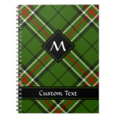 Groen, zwart, rood en wit Tartan Notitieboek (Voorkant)