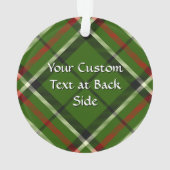 Groen, zwart, rood en wit Tartan Ornament (achterkant)