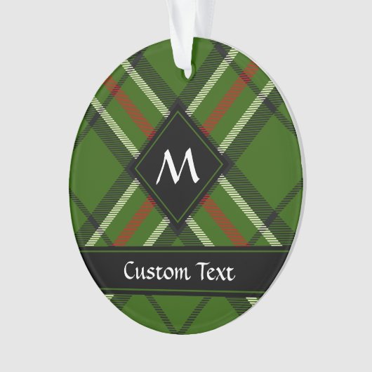 Groen, zwart, rood en wit Tartan Ornament (voorkant)