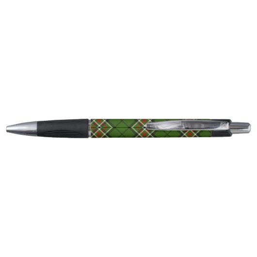 Groen, zwart, rood en wit Tartan Pen (Achterkant)
