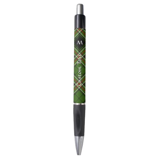 Groen, zwart, rood en wit Tartan Pen (Voorkant Verticaal)