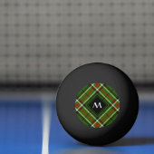 Groen, zwart, rood en wit Tartan Pingpongbal (Net)