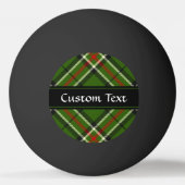 Groen, zwart, rood en wit Tartan Pingpongbal (Achterkant)