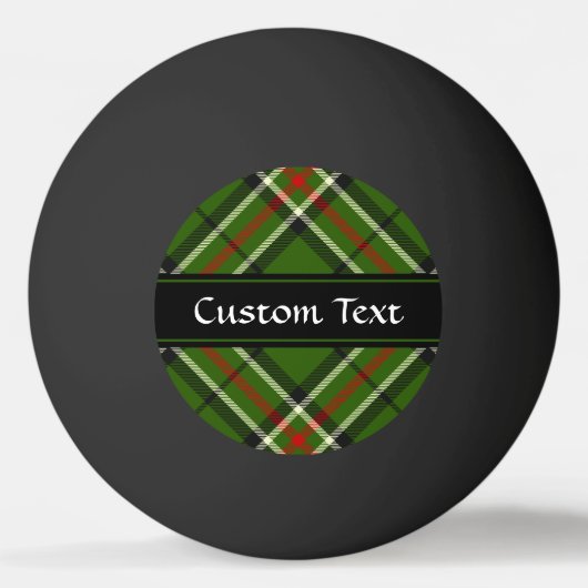 Groen, zwart, rood en wit Tartan Pingpongbal (Achterkant)